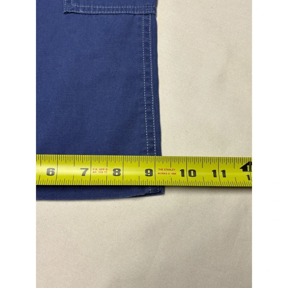 VTG Y2K Polo Ralph Lauren Blue Cargo Pants Wide Leg Zipper Pockets Boys 16 28X29